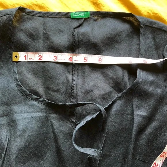 Benetton linen black dress one piece - Picture 6 of 13